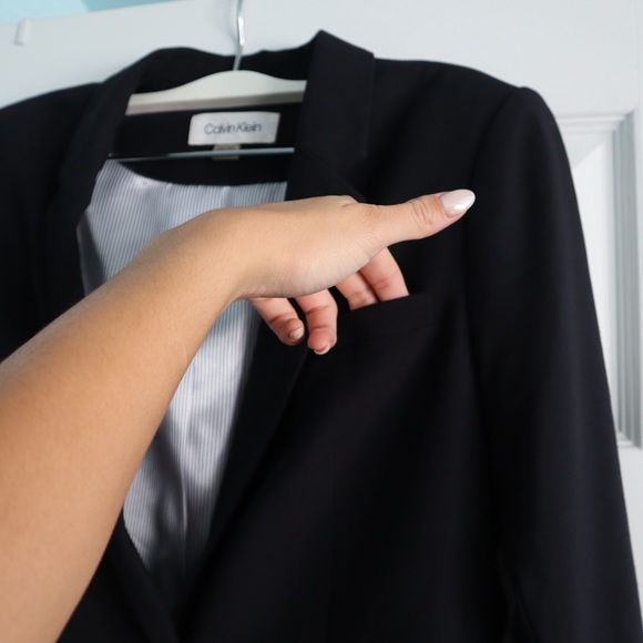 Calvin Klein Navy Button Blazer - Picture 10 of 16